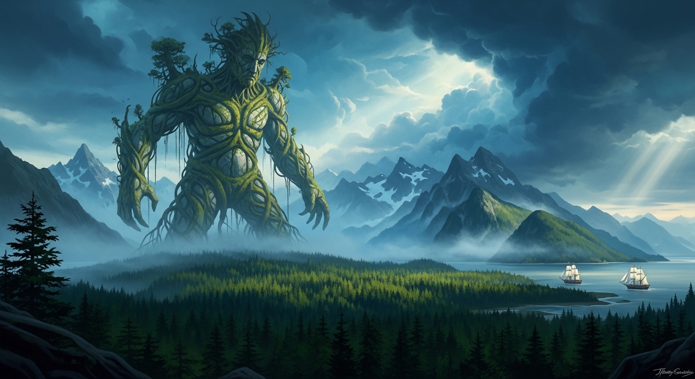 A spirit rising over the island