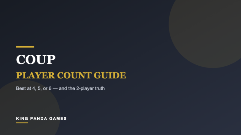 Coup Player Count Guide: Best at 4, 5, or 6 Players?