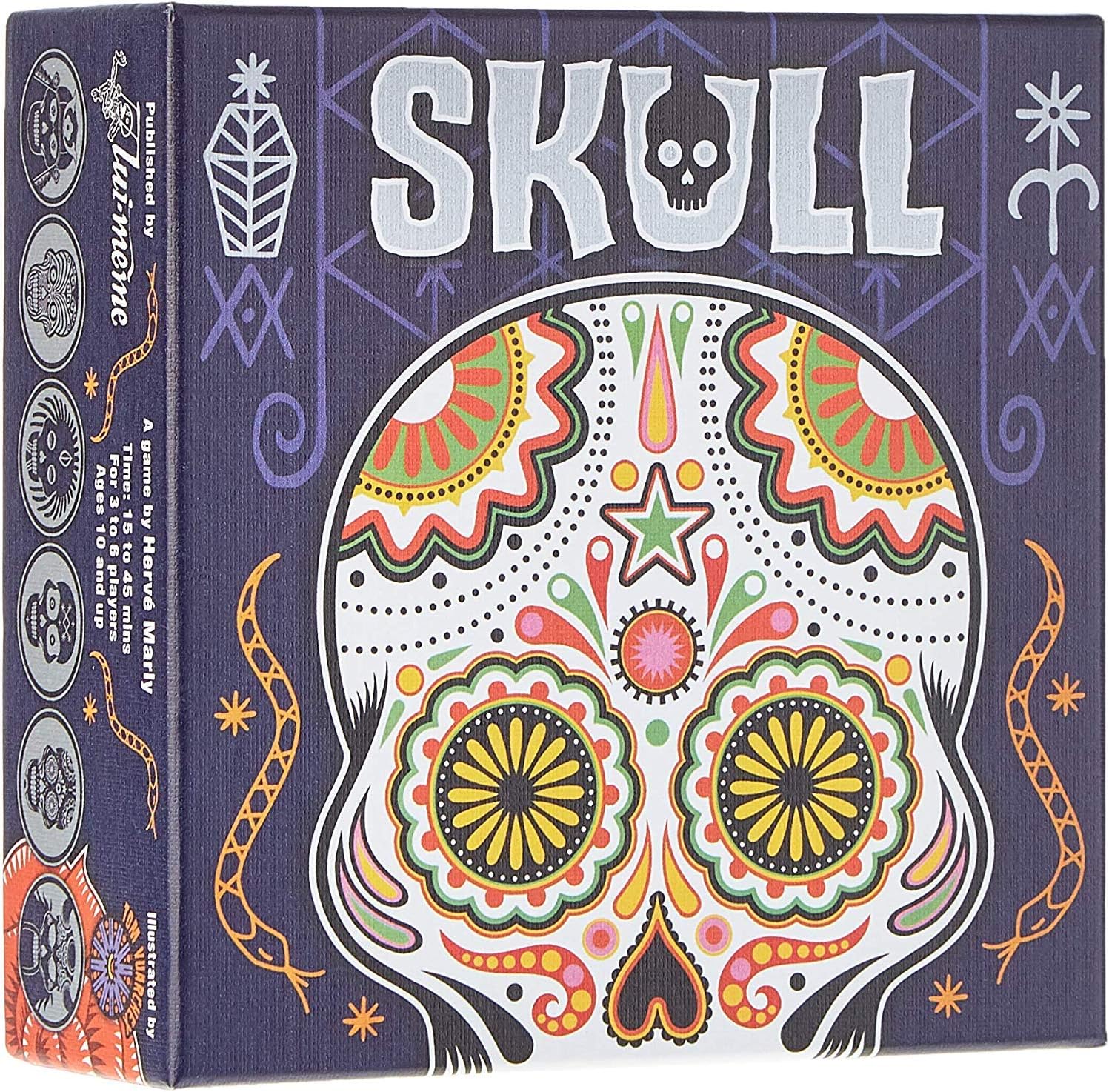 Skull card game box cover