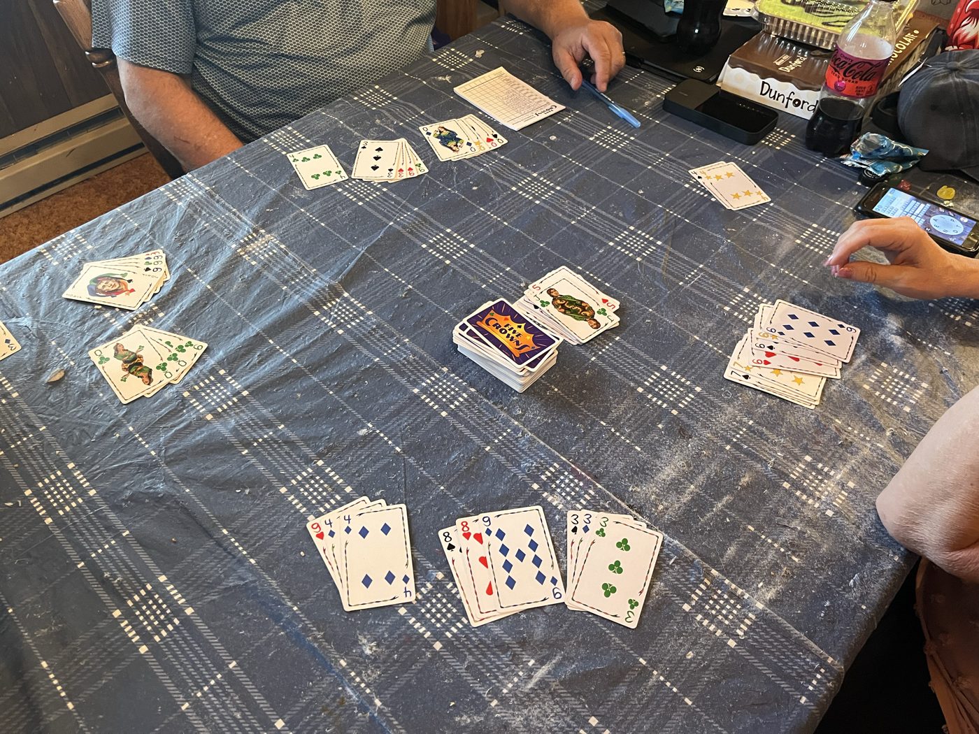 Five Crowns mid-hand at a real game night