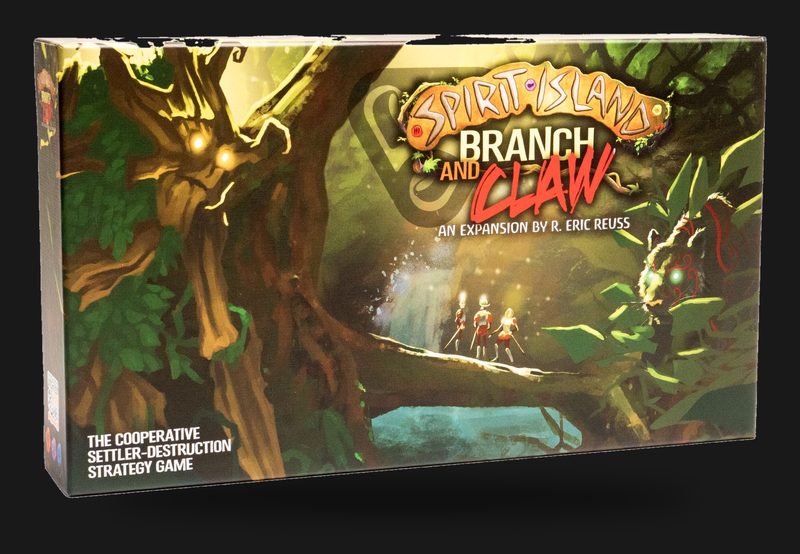 Spirit Island: Branch & Claw expansion box, which adds the Event deck and Beast, Disease and Wilds tokens