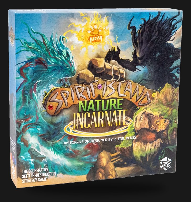 Spirit Island: Nature Incarnate expansion box, the advanced expansion with Incarna pieces