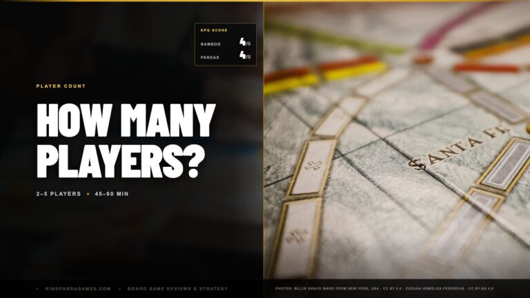 Ticket to Ride Player Count (2 to 5, Best at 4, How to Seat 6)