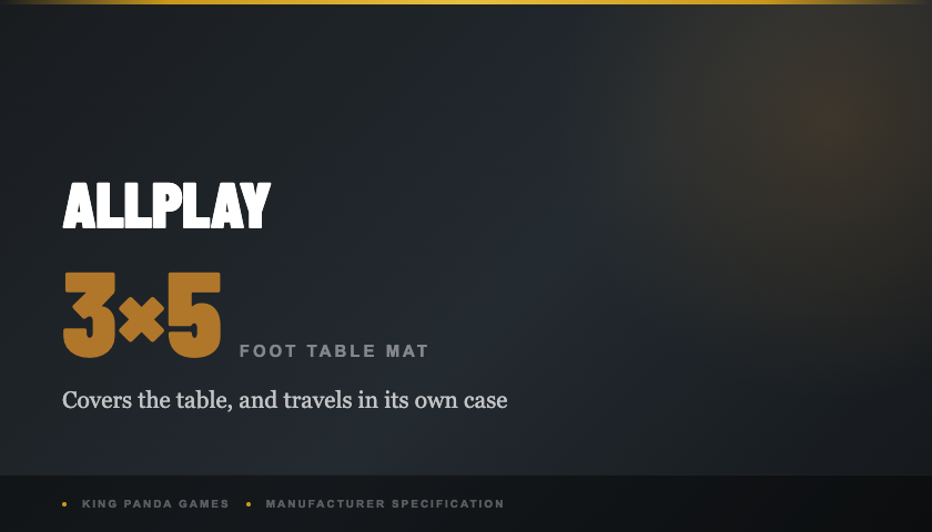 Allplay board game table mat, three feet by five