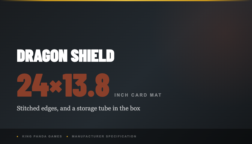Dragon Shield card game playmat, 24 by 13.8 inches with stitched edges