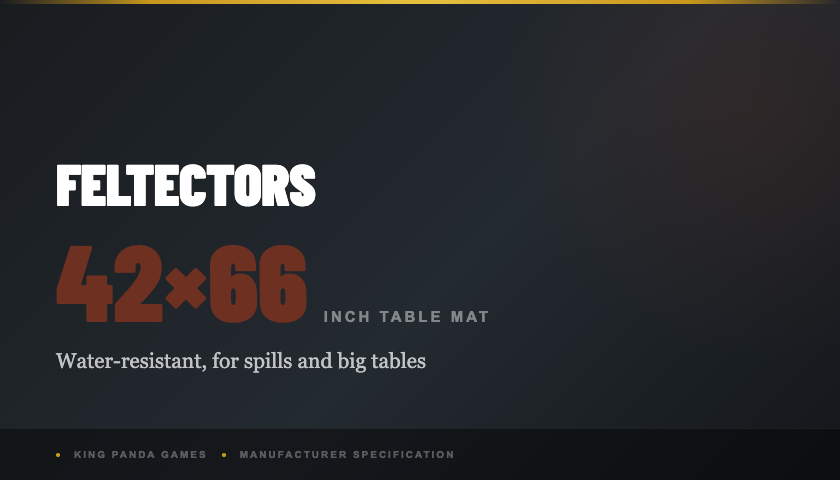 Feltectors water-resistant board game table mat up to 42 by 66 inches