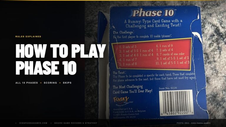 Phase 10 Rules (All 10 Phases, Scoring, Wilds and Skips)