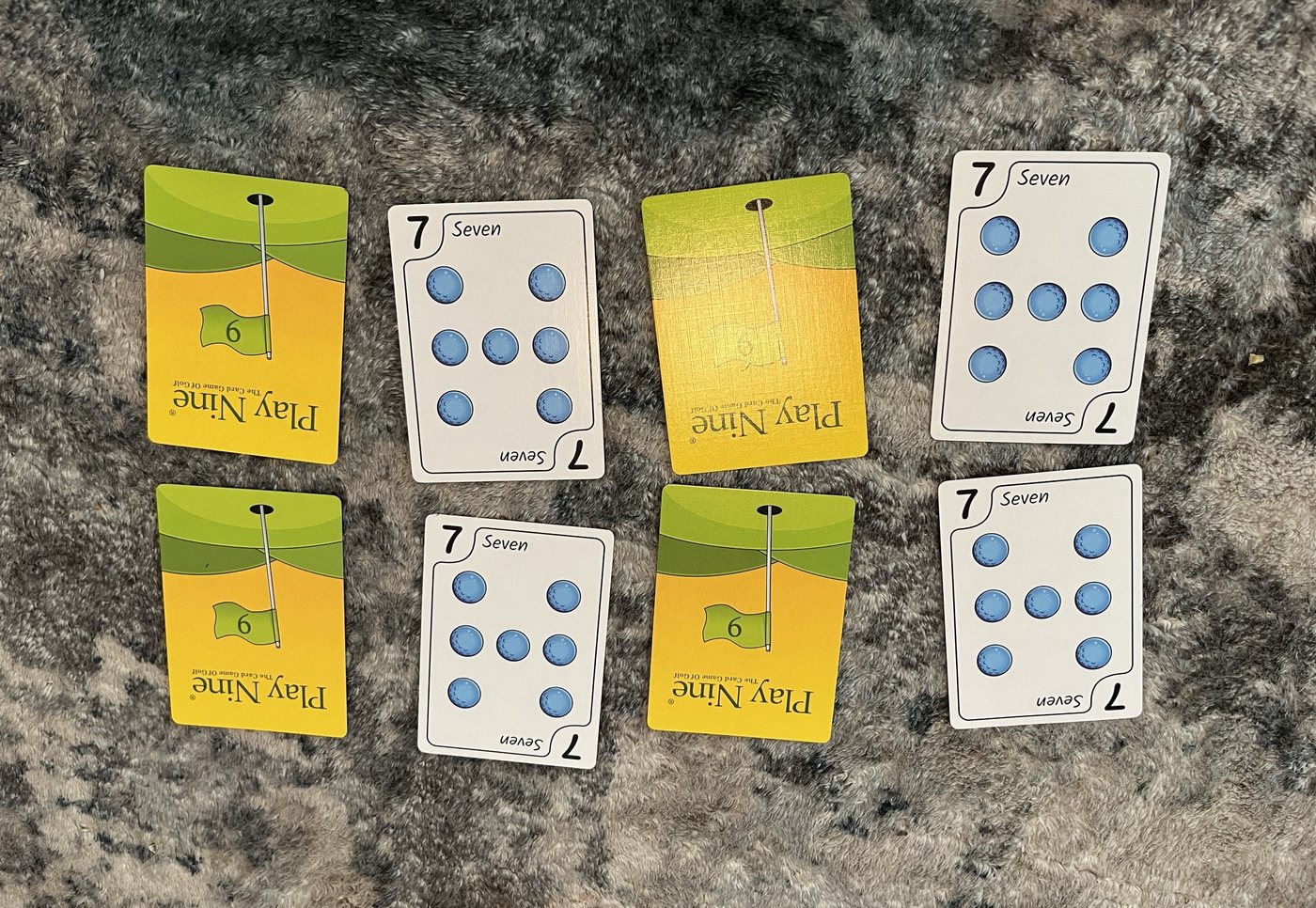 Play Nine layout with two columns each holding a pair of 7s