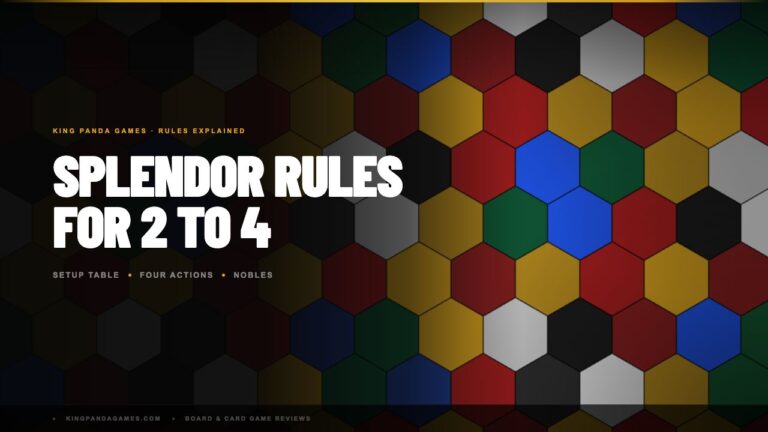 Splendor Rules (Setup for 2 to 4 Players, Actions and Nobles)