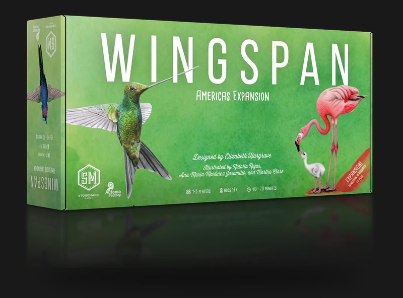 Wingspan Americas Expansion box, which adds hummingbird cards