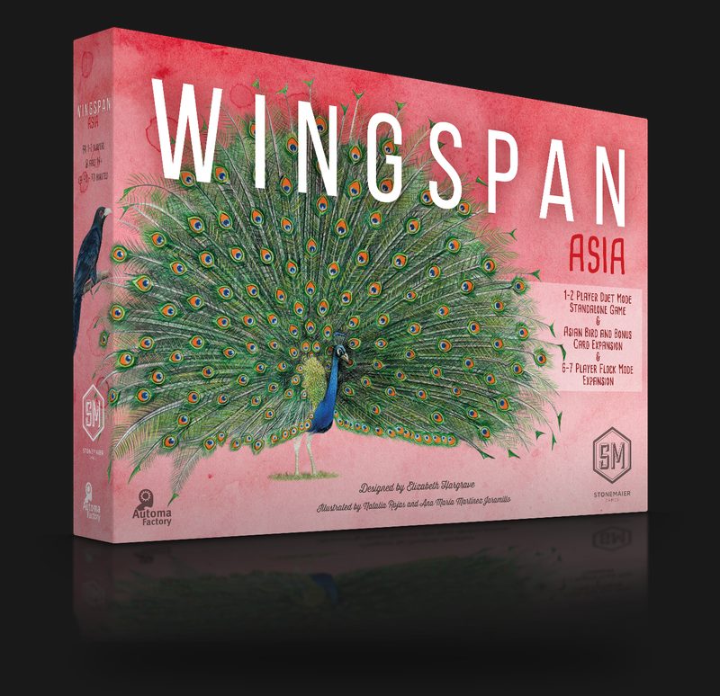 Wingspan Asia box, the expansion with the two-player Duet mode